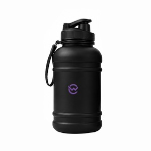 Botella mezcladora con tapa de plástico para batidos de proteínas, botella térmica para agua, mantiene el agua caliente y fría, jarra de agua de medio galón para el gimnasio, pre-entrenamiento. - Product Image 2
