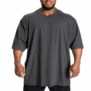 T-shirt en coton pour homme, coupe classique, uni, manches courtes, décontracté, anti-boulochage, logo personnalisé, fournisseur OEM ODM, fabricant, vente en gros - Product Image 1