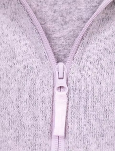 Chaqueta de Forro Polar con Capucha para Mujer, Manga Larga, Color Sólido, Cierre de Cremallera, Ligera, Transpirable, para Otoño, Corte Regular - Product Image 5