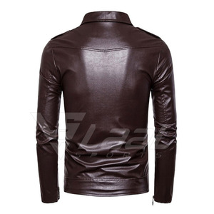 Classic Design Stylish Outerwear With Soft Comfort Winter <b>Jacket</b> For Casual Look <b>Men</b> <b>Leather</b> <b>Jacket</b> - Product Image 2