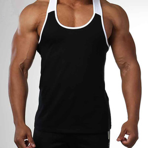 Men's Breathable Plus Size Gym <b>Stringer</b> Tank Top Black Athletic Workout Sleeveless Muscle Fitness <b>Vest</b> OEM Cotton/Spandex - Product Image 1