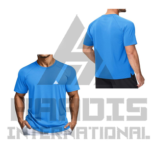 T-shirt en molleton pour homme à manches courtes personnalisé, 100% polyester, séchage rapide, respirant, coupe classique, col rond, vêtements décontractés - Product Image 5
