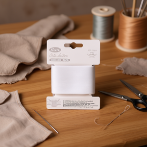 Nastro elastico Ilan 50 mm x 1 m bianco per cucito e artigianato - Product Image 3