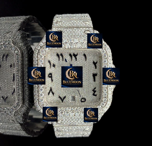 Reloj de Lujo Blue Moon, Estilo Hip Hop, Cuadrado, con Diamantes, Acero Inoxidable, Unisex, Movimiento Mecánico, GPS, Cristal de Zafiro, 42mm - Product Image 1