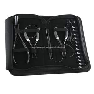 Kit de herramientas de extensión de cabello de color negro con estuche Kit de alicates de cuentas de aplicación con herramienta de bucle de tracción Agujas tipo C y pinzas para el cabello - Product Image 6