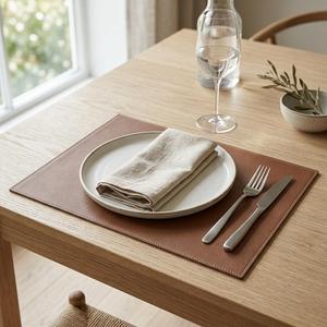 High End Full Grain Genuine Leather <b>Placemat</b> Custom Logo Special Purpose Bags & Cases Leather Dining <b>Table</b> <b>Runner</b> LPM-0153 - Product Image 6
