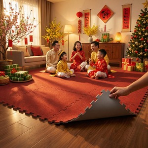 10mm <b>EVA</b> Foam Interlocking Carpet Floor Mat 60x60cm – Soft Noise Reduction Flooring for Office & Hotel - Product Image 1