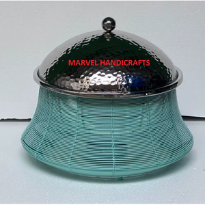 Juego de utensilios de cocina para eventos, cacerolas de acero inoxidable con malla de alambre de hierro artesanal para servir comida - Product Image 1