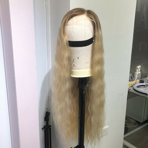 Precio al por mayor HD Vietnam Peluca de pelo rubio claro cutícula alineada hueso recto largo doble dibujado encaje transparente tupé - Product Image 4