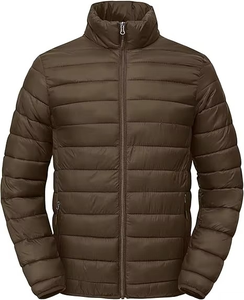 Lightweight Coated Eco-Friendly Wool-Lined Front Hooded High Street Puffer <b>Jacket</b> <b>Packable</b> Waterproof Quilted Padded 4 Pockets - Product Image 1