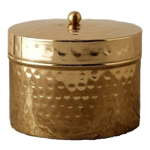 Vente en gros de haute qualité, style marteau cylindrique, bougeoir en métal doré, couvercle de pot de tasse pour décoration de Noël - Product Image 1
