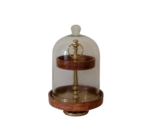 Square <b>Wooden</b> <b>Cake</b> Stand with Glass Dome | Wood Butter Dish Cheese Cloche <b>Board</b> Display Platter Food Tray Dish - Product Image 5