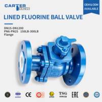 Katup Bola Berlapis Fluor PTFE/PFA Baja Karbon Baja Tahan Karat Flens Wafer Ulir Roda Gigi Cacing Elektrik Pneumatik Anti-korosi