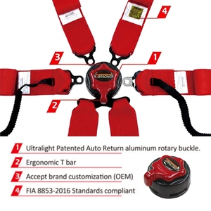 Hebilla Giratoria de Aluminio Forjado TBRACING RB-01, Certificada por la FIA 8853 2016, 35kN, para Mantenimiento de Equipos de Seguridad para Carreras - Product Image 4