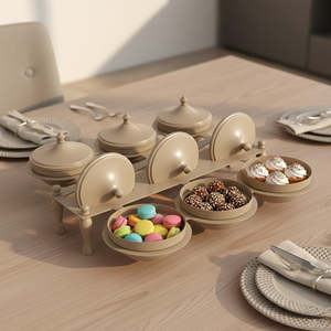 Ensemble de bols à dattes et fruits secs de qualité supérieure, collection Ramadan, vaisselle de luxe pour l'Aïd, décorations pour la table, friandises du Ramadan - Product Image 6