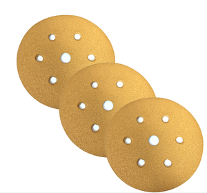 Multi-lỗ móc vòng Vàng Vàng cát giấy đĩa 150mm6-inch ô tô xay công cụ bụi-miễn phí chà nhám đĩa với OEM hỗ trợ - Product Image 4