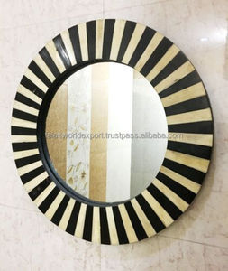 Cadre de miroir incrusté de résine de luxe pour la décoration intérieure Miroir décoratif personnalisé de Falak World Export - Product Image 1