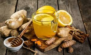 Handcrafted Organic Ginger Root Herbal <b>Tea</b> with Spicy Lemon Peel & Warm Spices Daily Vitality Boost in Cup - Product Image 4