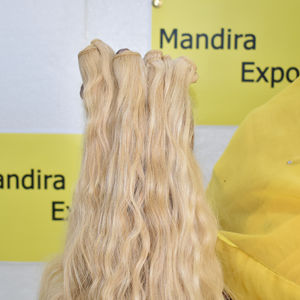 Cheveux vierges Remy bruts bon marché, cuticules alignées, tissage, couleur naturelle, non traités, fermeture 6*6, ondulés, 613, extensions de cheveux humains indiens - Product Image 3