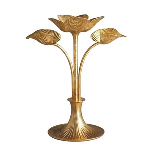 Portavelas de Metal de Aluminio con Diseño Acanalado Estilo Boho para Centros de Mesa de Hogar, Oficina, Fiestas y Celebraciones - Product Image 4