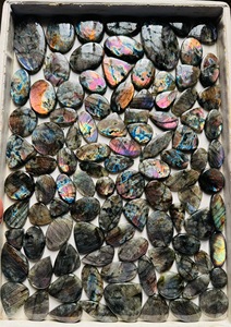 Natural Labradorite Cabochon High Flash Multi <b>Fire</b> – Blue, Purple, Orange Rainbow Labradorite Loose Gemstone Wholesale Lot, - Product Image 4