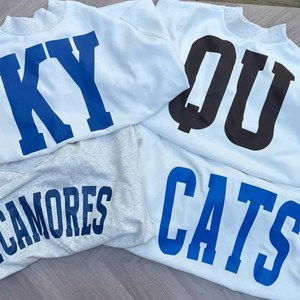Sycamores Wholesale Heavyweight <b>Mock</b> <b>Neck</b> Sweatshirt Cotton Fleece Leopard Print College Apparel - Product Image 6