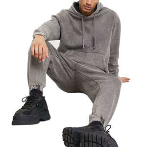 Custom Logo Active <b>Pullover</b> Cotton Polyester Pocket <b>Pullover</b> <b>Men</b> Tracksuit - Product Image 2