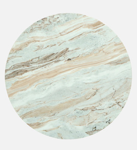 High Quality Decorative <b>Round</b> Shape Natural Marble <b>Top</b> With Slatted Wooden Base In Brown Finish Luxury Home Decor Coffee <b>Table</b> - Product Image 6
