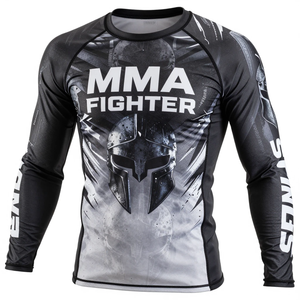 Camiseta de compresión de manga larga para luchador de MMA, con estampado por sublimación, de secado rápido, para entrenamiento, para hombre adulto. - Product Image 1