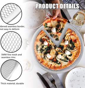 Bold Blossom Wholesale Rust-Free Stainless Steel Pizza <b>Tools</b> Hot Selling Oven Screen Sheets Dishwasher <b>Safe</b> for Home Restaurant - Product Image 3