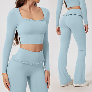 Conjunto Deportivo de Yoga para Mujer, Transpirable y Ligero, de Alta Calidad, con Top Deportivo y Leggings de Alta Elasticidad para Uso Diario en el Gimnasio y Yoga - Product Image 2