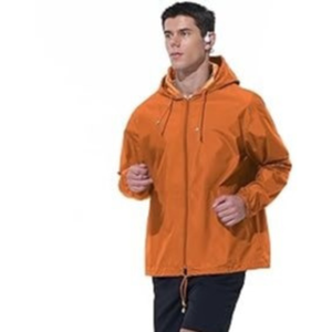 Men's Lightweight Windbreaker <b>Jacket</b> - Breathable and <b>Waterproof</b> with Hood for Outdoor Activities and Casual Wear - Product Image 1