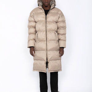 High Quality Custom Winter Streetwear Men's Oversized Bomber Jacket Zip Front Logo Bubble Long <b>Coat</b> Plus Size Comfortable OEM - Product Image 2