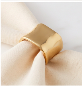 Golden <b>Napkin</b> Rings <b>Silver</b> Glossy Finished Stainless Steel Metal <b>Napkin</b> Ring Suitable For Table Decoration Kitchen Item - Product Image 5