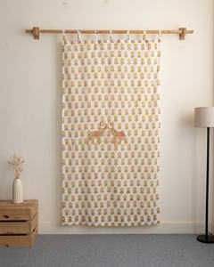 Luxury Modern Hand Block Floral Printed Cotton <b>Curtains</b> Beautiful Handmade Valances Lightweight Door <b>Curtains</b> - Product Image 4