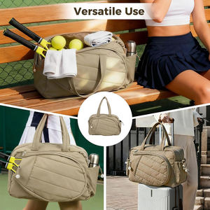 Professional Women's Tennis Shoulder Bag with Quilted Front and Dedicated Shoe Compartment - Product Image 5