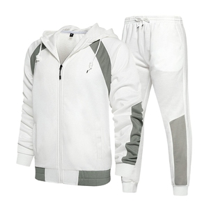 Conjunto deportivo informal de invierno para hombre de alta calidad, ODM OEM personalizado, con logotipo personalizado, sudadera con capucha de manga larga de poliéster y pantalones, dos piezas. - Product Image 5