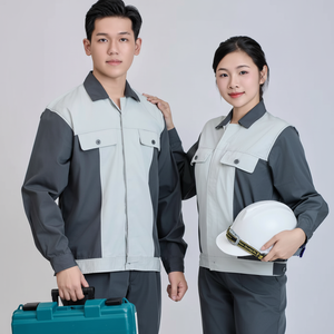 FMF Ropa de Trabajo Casual de Talla Grande para Mujer, Bordada, Manga Larga/Corta, Color Carbón+Gris, para Primavera, Verano, Otoño e Invierno - Product Image 1