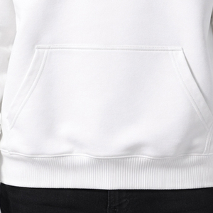 เสื้อฮู้ดดี้ผู้หญิงแบบสวมหัว ผ้าฟลีซเนื้อหนัก 100% ผ้าฝ้าย ระบายอากาศได้ดี ทรงโอเวอร์ไซส์ สีพื้น มีกระเป๋า  พร้อมโลโก้ - Product Image 5