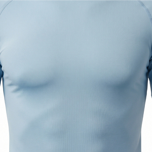 T-shirt de compression pour homme à manches courtes, séchage rapide, personnalisable, coupe ajustée, impression OEM - Product Image 5