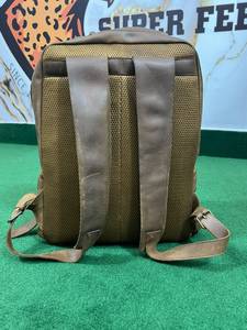 Premium Faux <b>Leather</b> <b>Backpack</b> 15 Inches Vintage Style Unisex Softback Zipper Closure Interior Pocket 20-36L Outdoor Hiking - Product Image 2