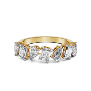 Anillo de Compromiso con Diamante Cultivado en Laboratorio de 2.00 Quilates, Claridad VS1, Color F, Corte Esmeralda y Forma de Pera, Certificado IGI, Oro Amarillo de 18k para Mujer - Product Image 1