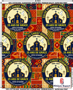 Custom African Wax Print Fabric Supplier Church Anniversary Convention Celebration Event Uniform Textile Manufacturer - Product Image 2
