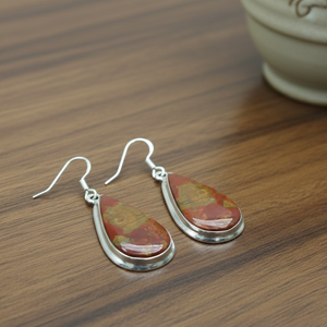 Boucles d'oreilles pendantes en agate naturelle, argent sterling 925, plaqué or rose et or jaune, bijoux bohèmes faits à la main, cadeau pour femme, sœur - Product Image 5