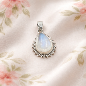 Top quality <b>Moonstone</b> Teardrop <b>Pendant</b> 925 Sterling Silver Handmade Necklace Charm Rose Gold Yellow Gold Plated Jewelry - Product Image 6