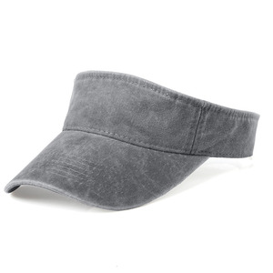 Casquette de sport d'été unie pour adultes en denim respirant avec visière pare-soleil pour la course à pied - Product Image 2