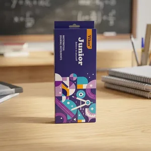 Fournisseur en gros de la boîte de géométrie VIKAS Junior, ensemble complet d'instruments mathématiques pour les élèves, apprentissage de la géométrie et du dessin - Product Image 3