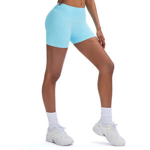 Shorts de yoga taille haute pour femmes, élastiques, séchage rapide, respirants, extensibles dans quatre directions, sans logo, vente en gros - Product Image 5