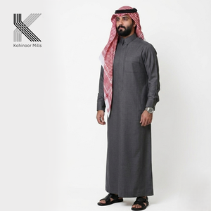 Top Seller <b>thobe</b> Fabric White Arabian Robe Material Dye-Processed <b>Thobe</b> Fabric Bulk Poly-Spun <b>Mens</b> Saudi Towb Kandura Material - Product Image 3