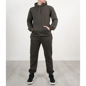 Advanced Hooded Casual Pullover Tracksuit <b>Set</b> with Solid Pattern Eco-Friendly & Windproof Fleece Lining-FITSALE LLC - Product Image 1
